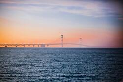 Mackinac Bridge at sunrise